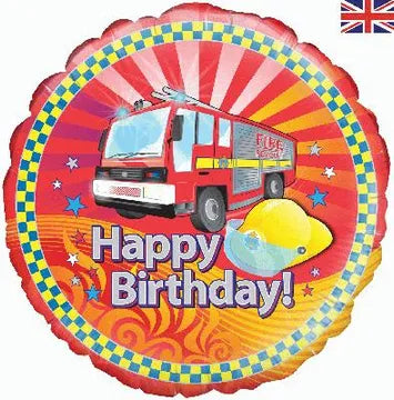 Oaktree 18inch Fire Engine Birthday Foil Balloon