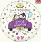 Oaktree 18inch Congratulations Just Married Foil Balloon