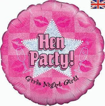 18inch Hen Party Holographic Foil Balloon