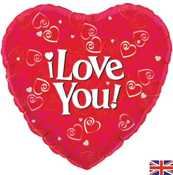 Oaktree I Love You 18" Heart Foil Balloon