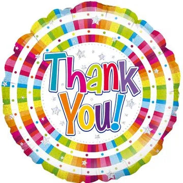 Thank you Colourful 18" Holographic Foil Balloon