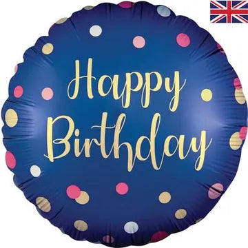 Oaktree Happy Birthday Navy & Pink 18" Foil Balloon