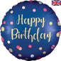 Oaktree Happy Birthday Navy & Pink 18" Foil Balloon
