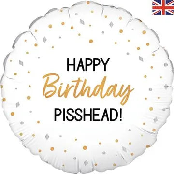 Oaktree Happy Birthday Pisshead 18" Foil Balloon
