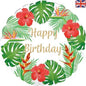Oaktree Happy Birthday Tropical 18" Foil Balloon