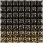 Sparkling Fizz Holographic Black Gold 7x7 Waffle 36" Balloon