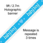 Baby Boy Holographic Blue Banner – 2.7m (9ft)