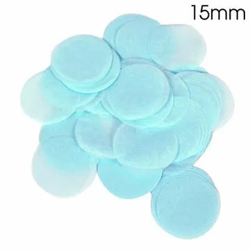 Oaktree Tissue Paper Confetti Round 15mm x 14g Lt. Blue