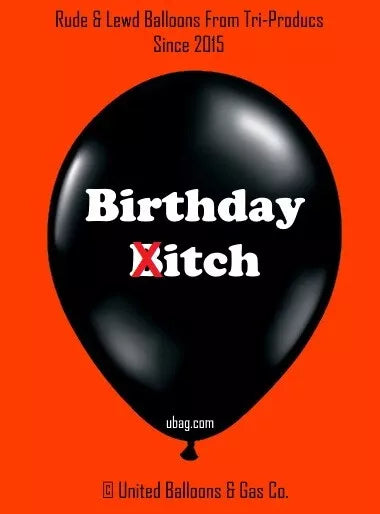 Rude Printed Latex Balloons 18+