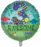 Awesome 3rd Birthday Boys Dino Double Sided 18-inch Foil balloon