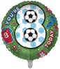 8th Boys Blue Football Double Sided 18-inch Balloon