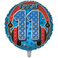 11th Dark Blue Boys Cool Headphones Double Sided 18-inch Balloon