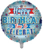 Happy Birthday Time To Celebrate Double Sided 18-inch Balloon