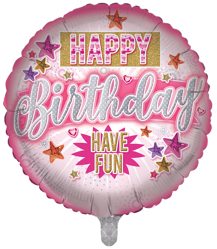 Happy Birthday Best Wishes Female Double Sided 18-inch Balloon