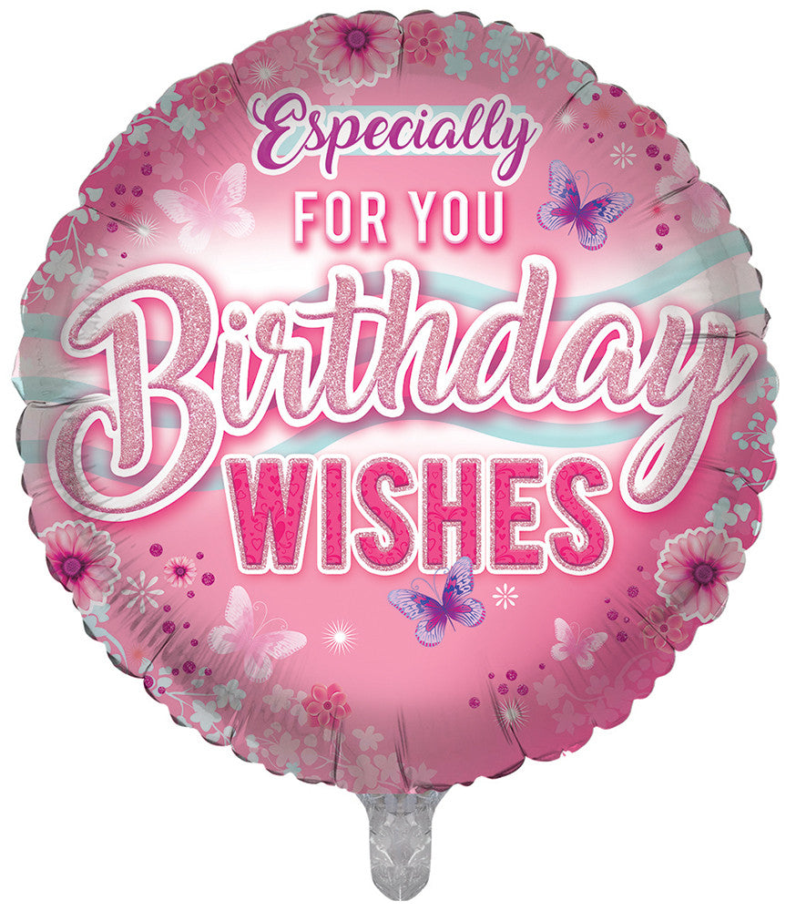 Happy Birthday Best Wishes Especially For You Double Sided 18-Inch Balloon