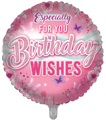 Happy Birthday Best Wishes Especially For You Double Sided 18-Inch Balloon