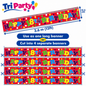 Tri Party Happy 18th Birthday Banner – 3.6m / 12ft – Cut into 4 Banners