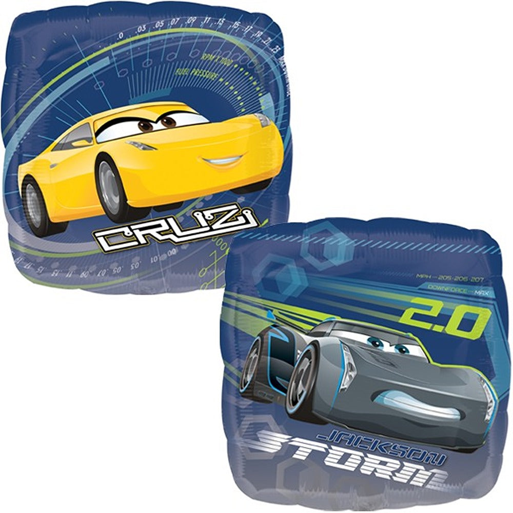 Anagram Disney Cars Jackson Storm And Cruz 17" Square Foil Balloon