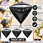 Anagram 15" x 17" Black Diamondz Foil Balloons – Pack of 3