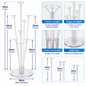 Balloon Table Stand Kit for 7 Balloons - 70cm Reusable Air Fill Party Decoration Holder