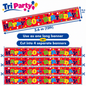 Tri Party Happy 60th Birthday Banner – 3.6m / 12ft – Cut into 4 Banners
