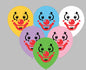 Clown Face printed Latex Balloons 12-inch