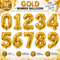 32" Foil Number Balloons 0-9 – Giant Birthday Number Balloon – Gold, Silver, Blue, Pink, Red, Purple, Rose Gold & Rainbow – Air or Helium