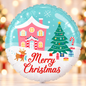 Anagram 17" Merry Christmas Winter Wonderland Foil Balloon – Air or Helium