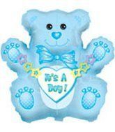 CTI It's a Boy Bear Shape-A-Loon 32" Foil Balloon