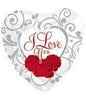CTI I Love You Three Roses 17" Foil Balloon