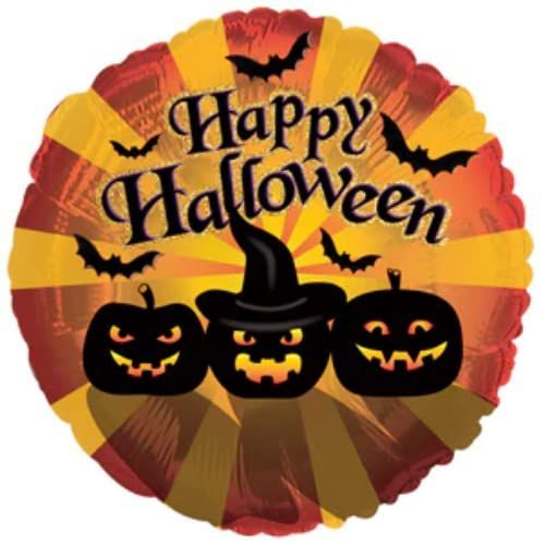 CTI Happy Halloween Three Pumpkins 17" Foil Balloon