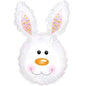 CTI White Bunny Head Shape-A-Loon 30" Foil Balloon