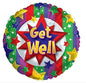 CTI Get Well Colorful Burst 17" Foil Balloon