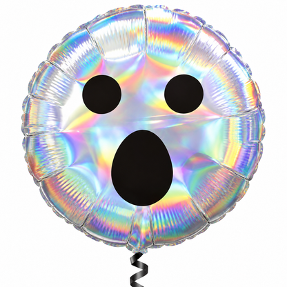 Holographic Ghost Face 18" Foil Balloon – Air or Helium
