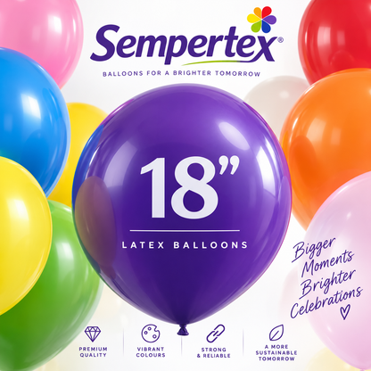 Sempertex 18" Latex Balloons – Premium Large Balloons