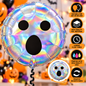 Holographic Ghost Face 18" Foil Balloon – Air or Helium