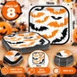 Halloween Bat Paper Plates 18cm Square – Pack of 8 Heavy Duty Party Plates