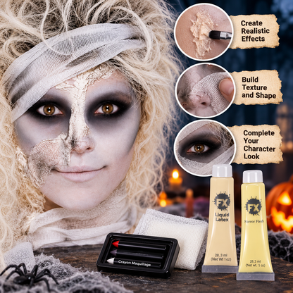 Smiffy's Mummy Special Effects Makeup Kit – Halloween Fancy Dress SFX