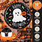 Ghostly Candies Happy Halloween 18" Foil Balloon – Ghost & Sweets Party Decoration