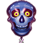 Halloween Blue Skull 25" Foil Balloon – Air or Helium