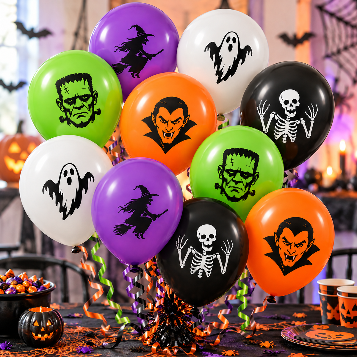 Halloween 12" Latex Balloons Pack of 10