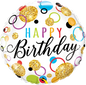 Qualatex Glitter Sparkling Dots  18" Foil Balloon