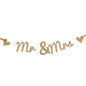 Gold Glitter Mr & Mrs Wedding Bunting Decoration 70cm