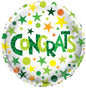 Congrats ECO Green 18" Round Foil Balloon