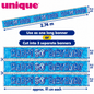 Happy 90th Birthday Banner Blue 2.74m – Cut into 3 Party Banners
