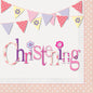 Pink Bunting Christening Luncheon 2-ply Napkins 16ct