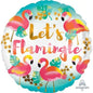 Let's Flamingle 18" Round Foil Balloon
