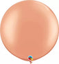 Qualatex Round Rose Gold 2.5ft/30" Latex Balloons 2pc/Bag