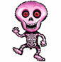 Large Skeleton Foil Balloon – 40" Halloween Decoration – Green, Grey or Fuchsia