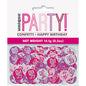 Pink, Purple & Silver Happy 90th Birthday Confetti 14g
